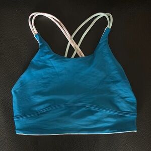 Ivivva Blue Sports Bra High Neck Strappy Design